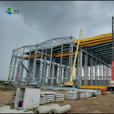 SAW MIG GMAW溶接工法による鉄骨倉庫、金属シート壁、カスタマイズ可能な図面