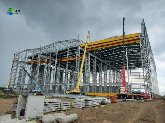 ガラスウールサンドイッチパネル 鉄筋構造倉庫 高度な防水設計で風負荷基準に合わせた