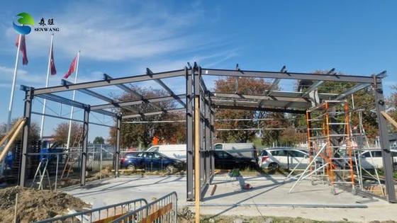 耐久性のある保管のための、シングル/ダブル/マルチスロープとアングル鋼ブレースを備えた、溶融亜鉛めっき鋼構造倉庫