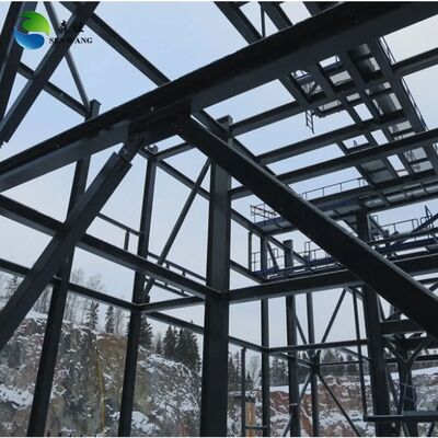 Steel Structure Warehouse with Aluminum Alloy Double Glass Windows and Glass Fiber Reinforced Plastics Skylight for Earthquake Resistant 7-9 Grade
