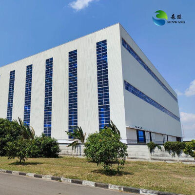 Q355B 産業用貯蔵用に耐腐食性のある風力負荷0.35kn/m2の鉄筋構造倉庫