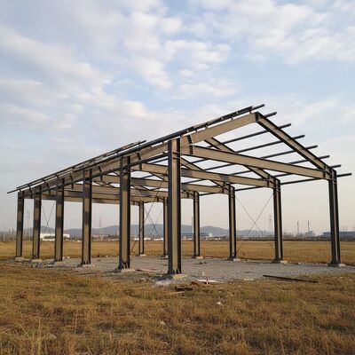熱延H形鋼柱 鋼材倉庫 丸鋼バットブレースによる倉庫建設ソリューション