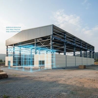 耐震等級8 鉄骨造倉庫 亜鉛メッキ表面処理 風荷重0.35kN/㎡