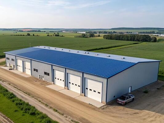Bolt Connection Steel Structure Warehouse with Long-span Grid Structure and Painted Surface for Industrial Storage