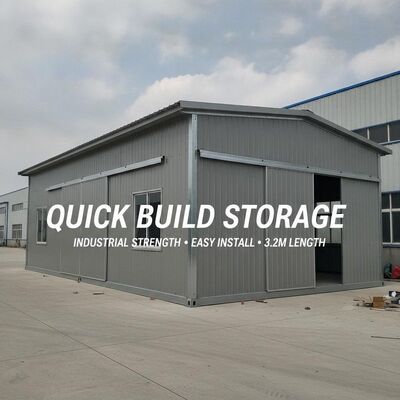 3.2m 長さ 鉄製倉庫 建設が迅速 設置が簡単 工業用用に適した実用的で堅牢な倉庫